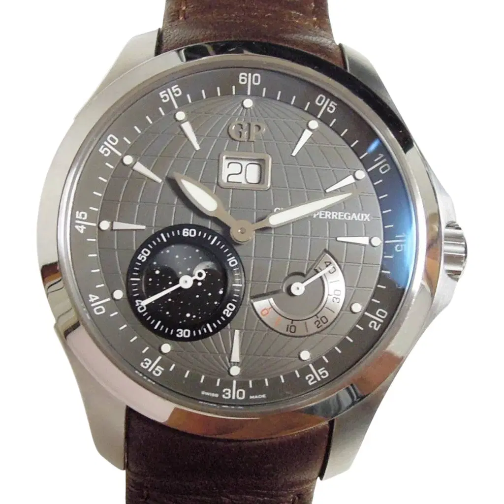 Girard Perregaux Traveller Moon Phase & Large Date. 49650-11-232-HBBA